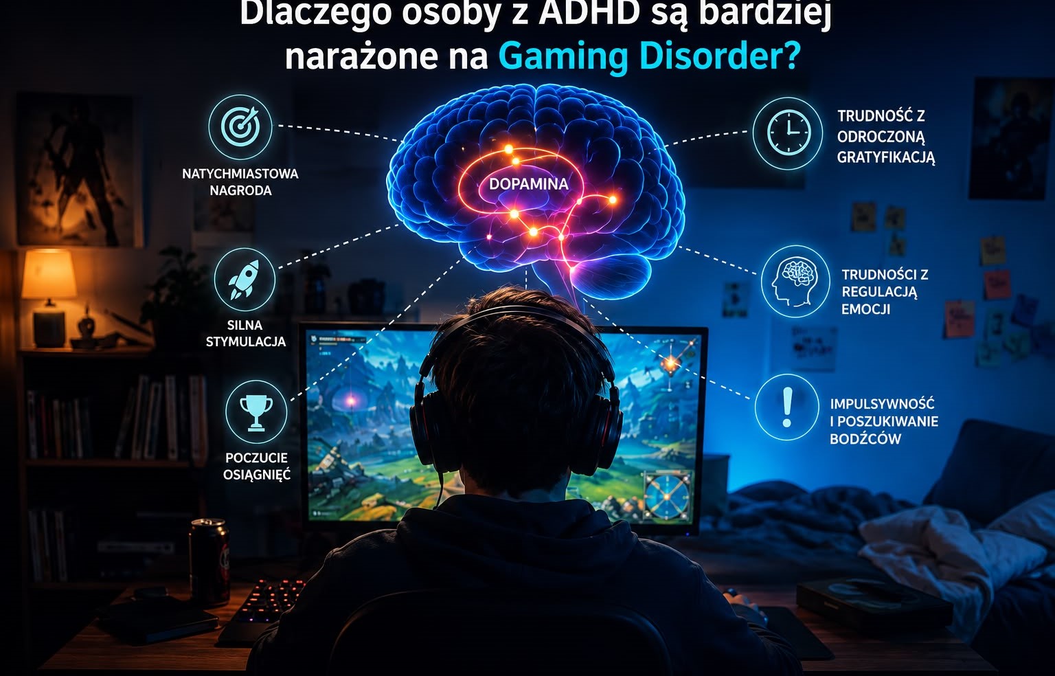 ADHD i uzależnienie od gier komputerowych – dlaczego osoby z ADHD są bardziej narażone na Gaming Disorder?